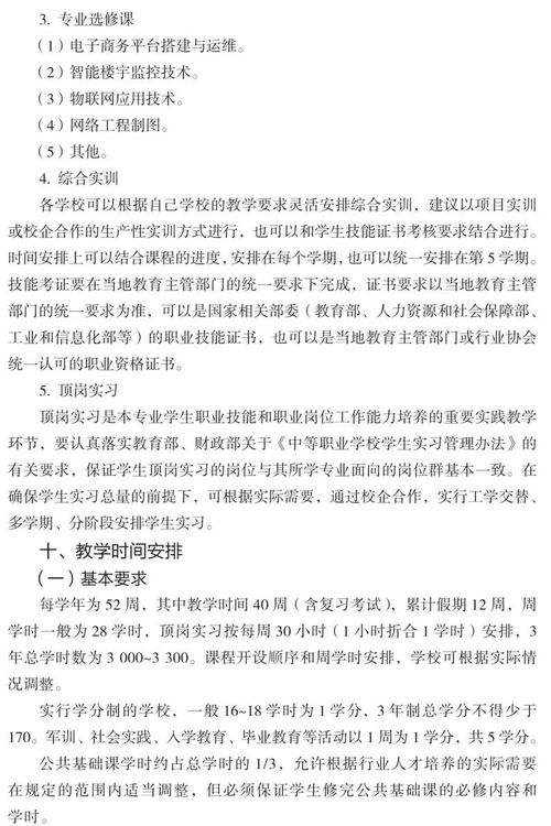 中等職業學校計算機網絡技術專業教學標準（試行）